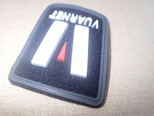 OEM 3D Clothing Label Micro Injection Badge Custom Logo On Fiber