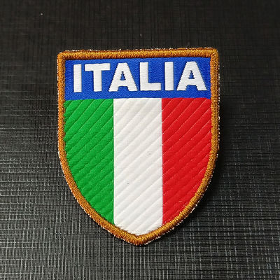 Фабричный заказной шеврон в виде щита с вышитым флагом, индивидуальная нашивка для одежды, пришивная нашивка