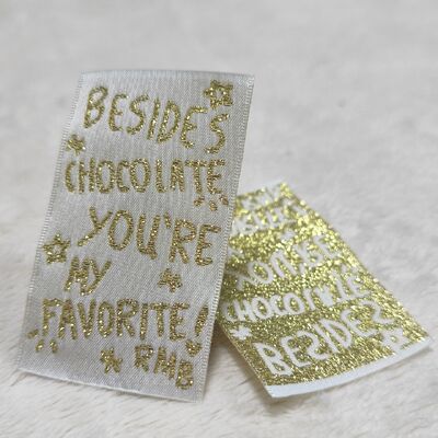 Высококачественная одежда тканевые этикетки Сатинные теги производителя Торговая марка Логотип напечатанный хлопчатобумажный полиэстер одежда Использование