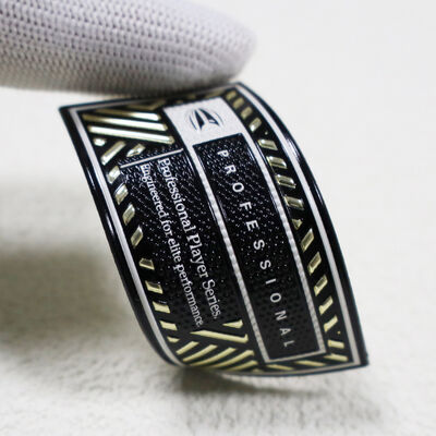 Высокочастотная нашивка из ТПУ с индивидуальным дизайном - Металлическое золото и черный, значок профессионального игрока для спортивной одежды