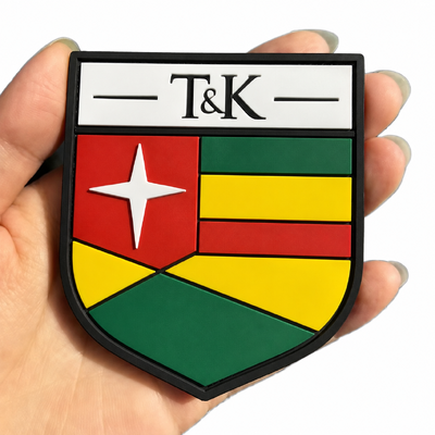 Custom 3D Rubber PVC Badge with Raised Logo and Eco-Friendly Screen Printing Label for Clothing and Bags