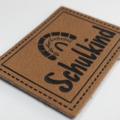 Microfiber выбило ярлык PU логотипа кожаный шьет на одежде подгоняет дизайн