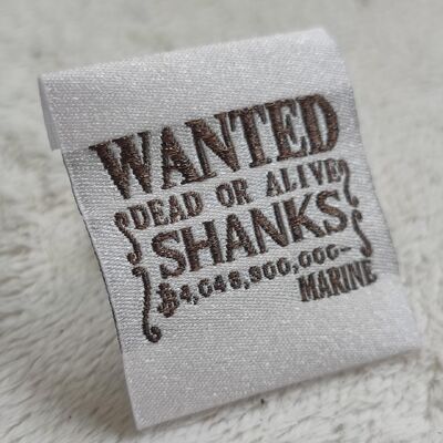 Оптовая торговля одеждой Тканые этикетки на шее Производитель Личный логотип Одежда Бренд Этикетки для использования в одежде