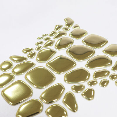 Фабрика Custom Metallic Gold TPU Heat Transfer Label - эмблема нерегулярной формы для роскошной одежды и модной одежды