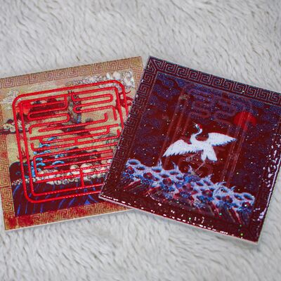 Напечатанная на заказ шелковая экрана из ткани - логотип бренда Leopard Pattern