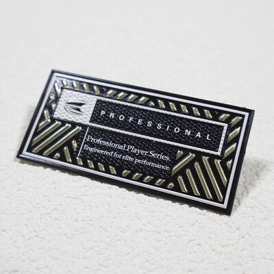 Высокочастотная нашивка из ТПУ с индивидуальным дизайном - Металлическое золото и черный, значок профессионального игрока для спортивной одежды