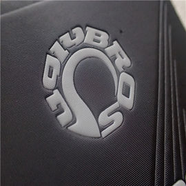 Заплаты одежды кожи ПУ изготовленные на заказ, белая линия скучные польские большие заплаты логотипа Дебоссед для одежд