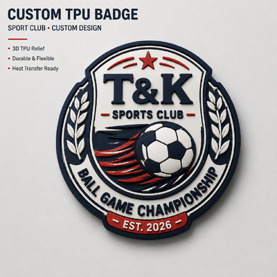 3D TPU Sports Badge Custom Logo Производитель теплопередающих пластырей
