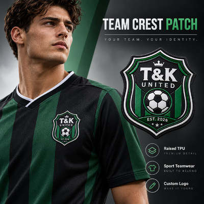Специализированные 3D TPU Team Crest Patches для футбольных футболки и спортивной одежды